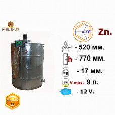 Медогонка 3-х рамочная неповоротная (Zn) с электроприводом 12V